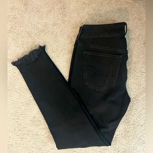 American Eagle Black Distressed Jeans